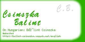 csinszka balint business card